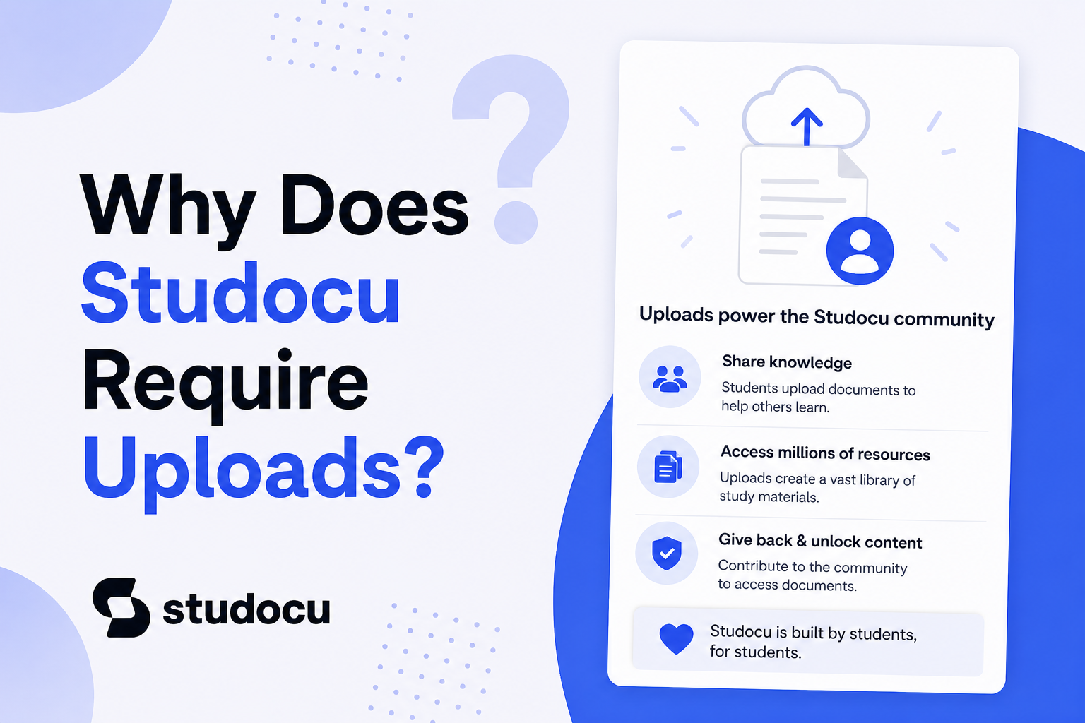 Why Does Studocu Require Uploads?