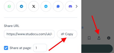 Copy the Studocu Link